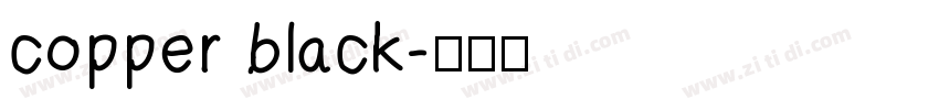 copper black字体转换